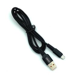 Дата кабель плетенный DENMEN D02V 2.4A Micro USB Black