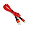 Дата кабель плетенный DENMEN D02V 2.4A Micro USB Red