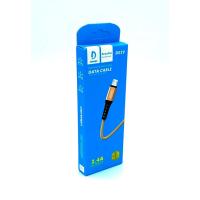 Дата кабель плетенный DENMEN D02V 2.4A Micro USB Gold