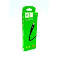 Дата кабель плетенный DENMEN D02L 2.4A Lightning Black