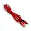 Дата кабель плетенный DENMEN D02L 2.4A Lightning Red
