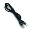 Дата кабель плетенный DENMEN D02T 2.4A Type C Black
