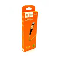 Дата кабель плетенный DENMEN D02T 2.4A Type C Gold
