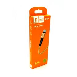 Дата кабель плетенный DENMEN D02T 2.4A Type C Gold