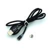 Дата кабель Metal Magnetic 360 DENMEN D09V Micro USB Black