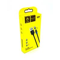 Дата кабель Metal Magnetic 360 DENMEN D09V Micro USB Gold