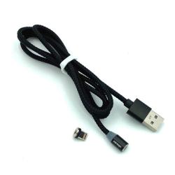 Дата кабель Metal Magnetic 360 DENMEN D09L Lightning Black