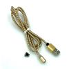 Дата кабель Metal Magnetic 360 DENMEN D09L Lightning Gold