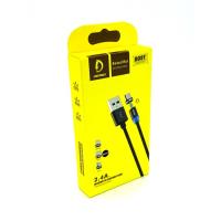 Дата кабель Metal Magnetic 360 DENMEN D09T Type C Black
