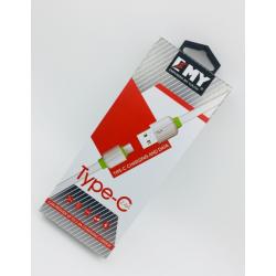 Дата кабель EMY MY-449 Type C 2.4A White