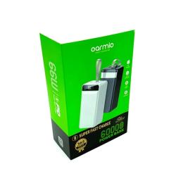 Power Bank OARMIO MXQ-M132A (60000mAh/66W PD/3USB) + LED Black