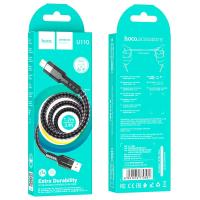 Дата кабель HOCO U110 Extra Durability Lightning 1.2m 2.4A Black