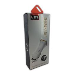 Автомобильное ЗУ EMY MY-114 + cable micro USB (5V/2.4A/2USB)
