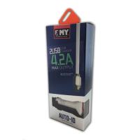 Автомобильное ЗУ EMY MY-115 + cable iPhone5 (5V/4.2A/2USB)