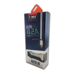 Автомобильное ЗУ EMY MY-115 + cable iPhone5 (5V/4.2A/2USB)
