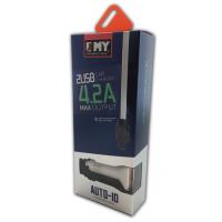 Автомобильное ЗУ EMY MY-115 with out cable (5V/4.2A/2USB)