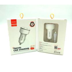 Автомобильное ЗУ SUNPIN CS-03 (5V/2.1A/2USB) + кабель Micro USB White