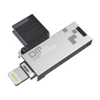 OTG картридер DM CR008 USB- micro SD - Lightning Silver