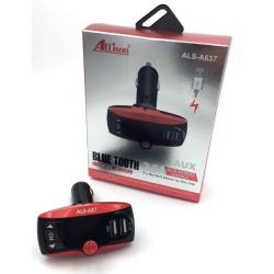 FM модулятор ALS-637 Bluetooth + Charger (1USB/5V/2.5A) Black/Red