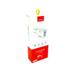 Сетевое ЗУ Sunpin DC-01 (5V/2.4A/2USB) + кабель Lightning USB White 