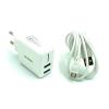 Сетевое ЗУ Sunpin SPC-01 (5V/2.4A/2USB) + кабель Type C White 