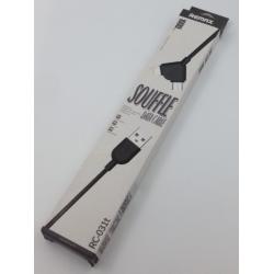 Дата кабель Remax RC-031t Souffle 2in1 micro USB + iPhone 5 Black