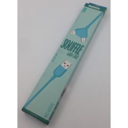 Дата кабель Remax RC-031t Souffle 2in1 micro USB + iPhone 5 Blue