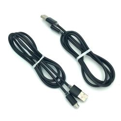 Дата кабель M-005 круглый Metal Micro USB 1.0m Black (тех. упаковка)