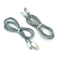 Дата кабель M-005 круглый Metal Micro USB 1.0m Silver (тех. упаковка)
