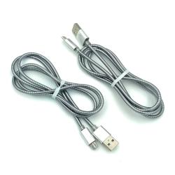 Дата кабель M-005 круглый Metal Micro USB 1.0m Silver (тех. упаковка)