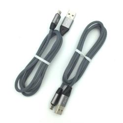 Дата кабель M-006 круглый плетенный Micro USB 1.0m Gray (тех. упаковка)