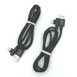Дата кабель M-007 круглый плетенный угловой Micro USB 1.0m Black (тех. упаковка)