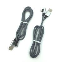 Дата кабель M-007 круглый плетенный угловой Micro USB 1.0m Gray (тех. упаковка)