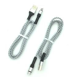Дата кабель M-009 круглый плетенный усиленный Micro USB 1.0m White (тех. упаковка)