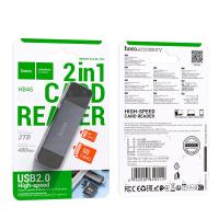 Кардрідер USB+Type C HOCO HB45 Spirit 2-in-1 USB / Type-C 2.0 SD / TF Black