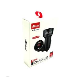 Автомобильное ЗУ Allison ALS-A604 Black (5V/2.4A/2USB) + вольтметр