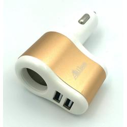 Автомобильное ЗУ Allison ALS-A060H White_Gold (5V/3.1A/2USB)