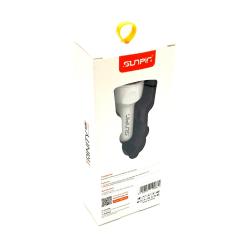 Автомобильное ЗУ SUNPIN CS-04 (5V/3A/3USB) Qualcomm 3.0 + кабель Micro USB White
