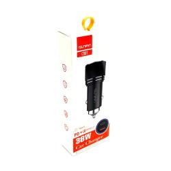 Автомобильное ЗУ SUNPIN CS01 38W PD+Qualcomm 3.0 + кабель TYPE-C Black