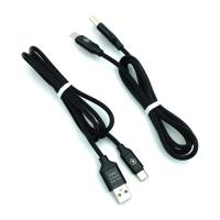 Дата кабель TC-011 круглый силиконовый Type C 1.0m Black (тех. упаковка)