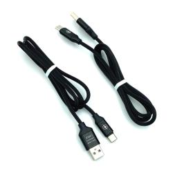 Дата кабель TC-011 круглый силиконовый Type C 1.0m Black (тех. упаковка)