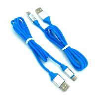 Дата кабель TC-011 круглый силиконовый Type C 1.0m Blue (тех. упаковка)