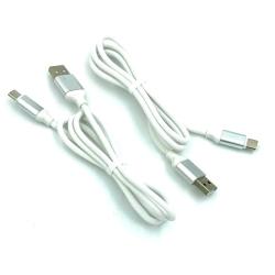 Дата кабель TC-011 круглый силиконовый Type C 1.0m White (тех. упаковка)