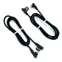 Дата кабель I-021 плетенный круглый угловой Lightning 1.0m Black (тех. упаковка)