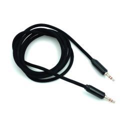 Кабель AUX A-007 плетенный круглый 1.5M Black (тех. упаковка)