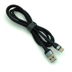 Дата кабель Remax RC-124a Jany Series Aluminum Alloy Braided 2.4A Type C Silver
