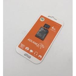Карта памяти  4Gb ADVANCE MEDIA Micro SD + adapter