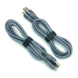 Дата кабель M-018 плетенный круглый Micro USB 1.0m Grey (тех. упаковка)