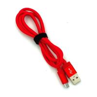 Дата кабель M-018 плетенный круглый Micro USB 1.0m Red (тех. упаковка)