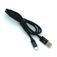Дата кабель TC-018 плетенный круглый Type C 1.0m Black (тех. упаковка)